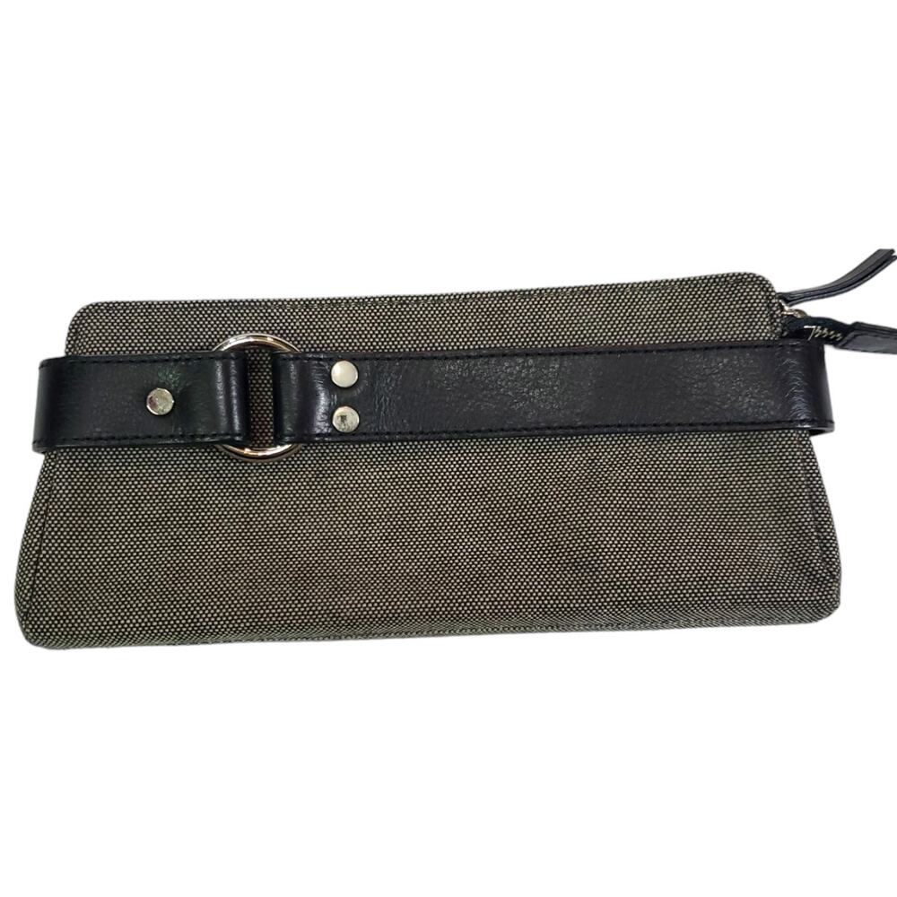 Banana Republic | Black and Tan Clutch w/ Leather Accents